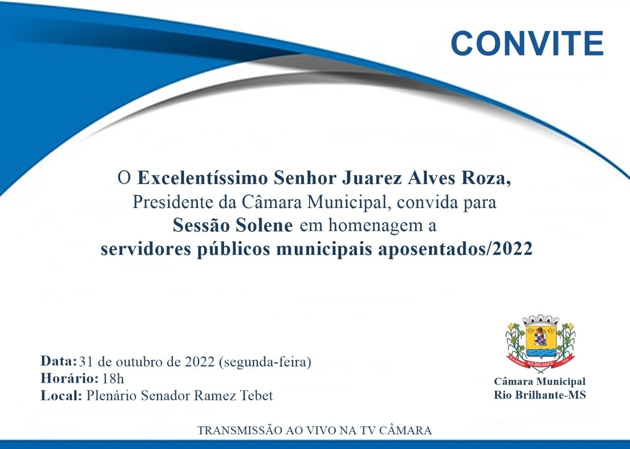 Câmara Municipal realiza homenagem aos servidores públicos municipais aposentados em 2022